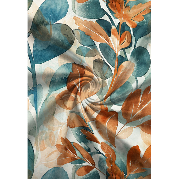 Satin-Bettwäsche "Blätterranke" terra biberna