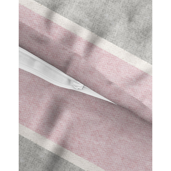 Melange-Flanell Bettwäsche "Blockstreifen" rose biberna