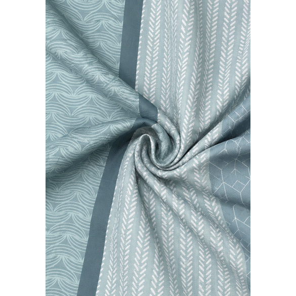 Castell Polycotton-Biber-Bettwäsche „Längsstreifen“ petrol