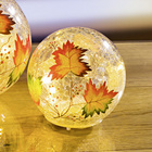 LED-Glaskugel "Herbstlaub", Ø 10 cm