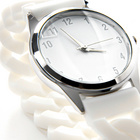 Stretch-Armbanduhr weiß