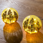 LED-Glaskugel "Goldener Herbst"