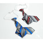 Krawatten gebunden, braun-grau + blau-grau, 2er-Set