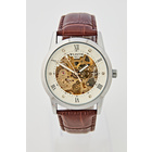 Herren-Armbanduhr silber-braun
