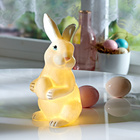 Porzellanfigur "Hase" mit LED Beleuchtung