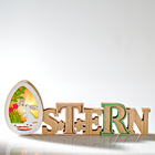 Deko Schriftzug "Ostern" aus Holz mit LED-Beleuchtung