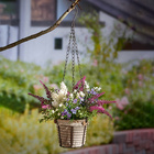 Blumenampel mit Kunstblumen-Arrangement "Herbst"
