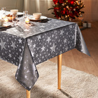 Tischdecke "Sterne" grau, 130 x 220 cm