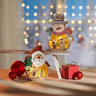 Weihnachtsdeko Holzfigur LED "Santa"