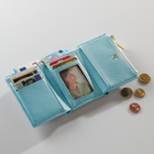 Geldbörse mit Klarsichtfach hellblau