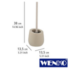 WENKO WC-Garnitur Badi Beige Keramik, mit Silikon-Bürstenkopf