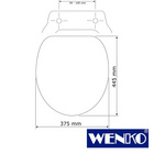 WENKO Premium WC-Sitz Samos Concrete Grey, aus antibakteriellem Duroplast, mit Absenkautomatik