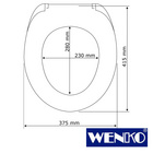 WENKO Premium WC-Sitz Samos Concrete Grey, aus antibakteriellem Duroplast, mit Absenkautomatik