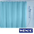 WENKO Anti-Schimmel Duschvorhang Uni Light Blue, Textil (Polyester), 180 x 200 cm, waschbar