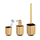 WENKO Bad-Accessoire Set Auron, Gold, 3-teilig, 3-teilig