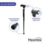 Maximex Gehstock faltbar mit LED, 30 x 14 x 3,5 cm