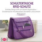 Schultertasche mit RFID-Schutz schwarz