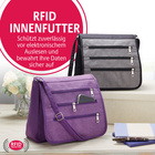Schultertasche mit RFID-Schutz schwarz