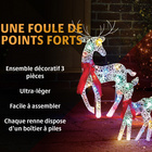 LED-Rentierfamilie 3-tlg.