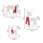 LED-Rentierfamilie 3-tlg.