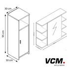 VCM Badmöbelset Badezimmer Set "Zalo I" Schwarz 4-tlg.