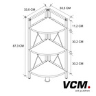 VCM Eckregal "Insasi 3" Honig-Eiche