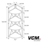 VCM Eckregal "Insasi 4" Weiß