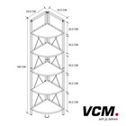 VCM Eckregal "Insasi 5" Weiß