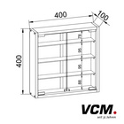 VCM Wandvitrine "Mandosa S" Weiß