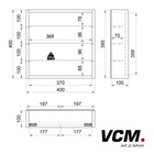 VCM Wandvitrine "Mandosa S" Weiß