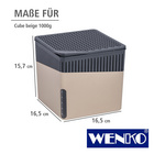 WENKO Raumentfeuchter Cube Beige, 2 x 1000 g, für Räume bis ca. 80 m³