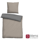 biberna Linon-Bettwäsche UNI taupe, 155x220 cm + 80x80 cm