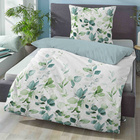 biberna Tencel Bettwäsche FLORAL aqua, 135x200 cm + 80x80 cm