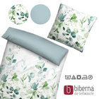 biberna Tencel Bettwäsche FLORAL aqua, 155x220 cm + 80x80 cm