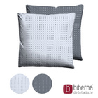 biberna Mako-Satin Kopfkissenbezug PUNKTE - MIX & MATCH   blau, 40x40 cm