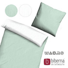 biberna Mako-Satin Bettwäsche PUNKTE - MIX & MATCH   mint, 155x200 cm + 80x80 cm