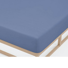 Castell Jersey-Stretch-Spannbetttuch blau, 1x 90-100 x 190-200 cm