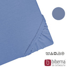 biberna Castell Jersey-Stretch-Spannbetttuch blau, 1x 180-200 x 200 cm