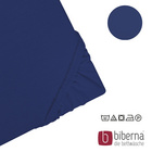 biberna Castell Jersey-Stretch-Spannbetttuch dunkelblau, 1x 180-200 x 200 cm