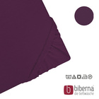 biberna Castell Jersey-Stretch-Spannbetttuch dunkel violett, 1x 180-200 x 200 cm