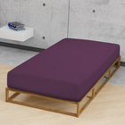 biberna Castell Jersey-Stretch-Spannbetttuch dunkel violett, 1x 180-200 x 200 cm