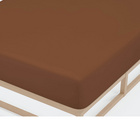 Castell Jersey-Stretch-Spannbetttuch chocolate, 1x 180x200 cm - 200x200 cm