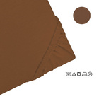 Castell Jersey-Stretch-Spannbetttuch chocolate, 1x 120x200 cm