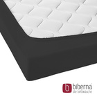 biberna Jersey-Elastic-Topper-Spannbetttuch schwarz, 1x 180x200 cm - 200x220 cm