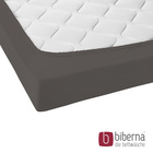 biberna Jersey-Elastic-Topper-Spannbetttuch dunkelgrau, 1x 90x190 cm - 100x220 cm