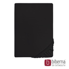 biberna Feinjersey-Spannbetttuch schwarz, 1x 90x190 cm - 100x200 cm