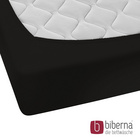 biberna Feinjersey-Spannbetttuch schwarz, 1x 90x190 cm - 100x200 cm