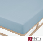 biberna Feinjersey-Spannbetttuch taubenblau, 1x 180x200 cm - 200x200 cm