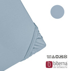 biberna Feinjersey-Spannbetttuch taubenblau, 1x 180x200 cm - 200x200 cm