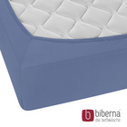 biberna Feinjersey-Spannbetttuch blau, 1x 90x190 cm - 100x200 cm